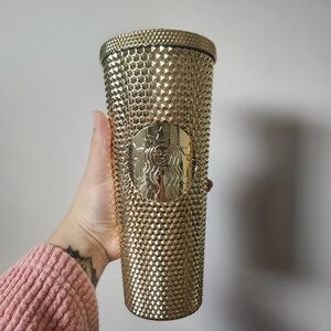 STARBUCKS | Gold Studded Bling Tumbler Venti 24oz